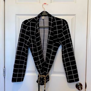 Black/white blazer